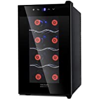 Los mejores  - Cecotec Vinoteca Grand Sommelier 800 CoolCrystal. 8 Botellas- Capacidad de 25L- Puerta FullCrystal- Acabado de Espejo…